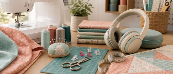 Sewing Made Clear Audible audiobook listening scene